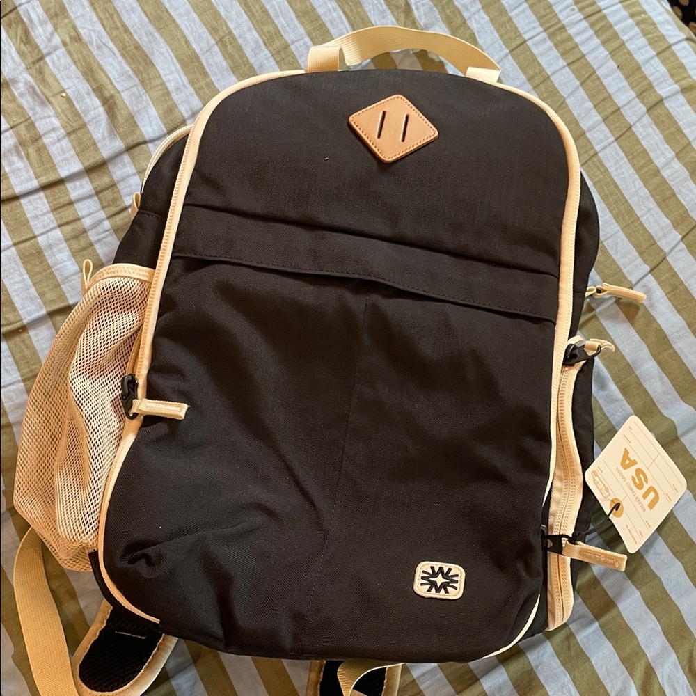 Walker Family Goods Black and Tan  Casual Backpack
